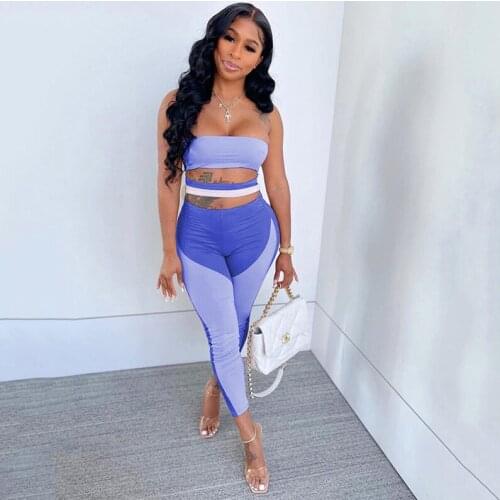 Womens Sleeveless Bandage Bodysuit Off Shoulder Waist Showed Tube Top Color Matching Bodysuit for Summer NYZ Shop