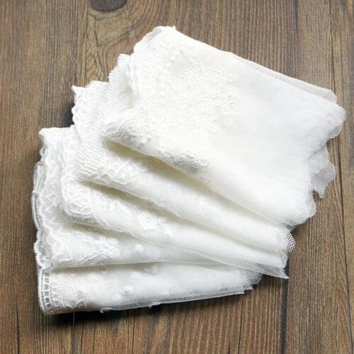 1yard White Lace Ribbon Handmade Lace Trim Patchwork Material DIY Garment Sewing Accessories