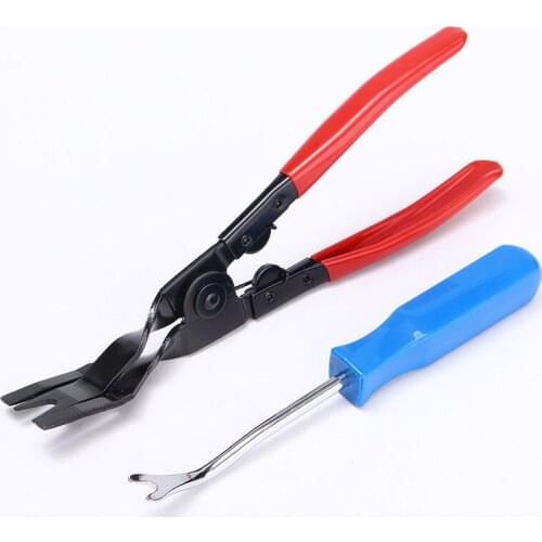 2pcs/Set Removal Pliers Blue/Red Car Door Card Trim Clip Removing Pliers & Upholstery Panel Remover Tool High Quality Accessory