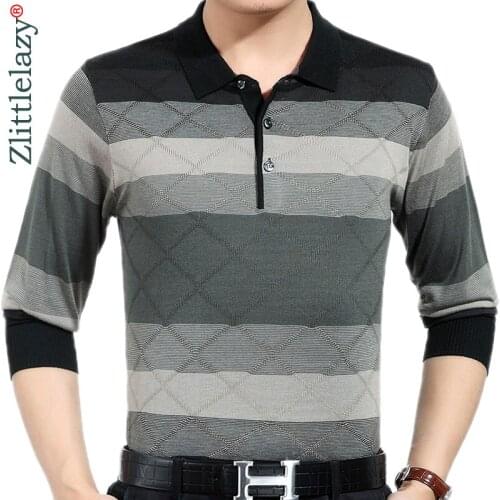2020 Brand Casual Striped Fitness Long Sleeve Polo Shirt Men Poloshirt Jersey Luxury Mens Polos Tee Shirts Dress Fashions 81021