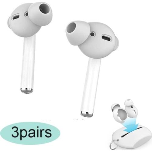 3Pairs+1cover Earphone Cover Ear pads For Airpods Silicone Cover Bluetooth Eartips Anti-shedding Painless Accessories For-Airpod