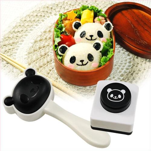 Free Shipping 10 sets Panda Sushi Rice Mold Mould, Panda Onigiri Sushi tools - 2pcs per set