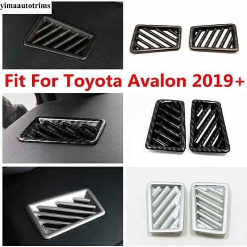 Dashboard Side Air Conditioning AC Outlet Vent Decoration Cover Trim For Toyota Avalon 2019 - 2021 ABS Matte / Carbon Fiber Look