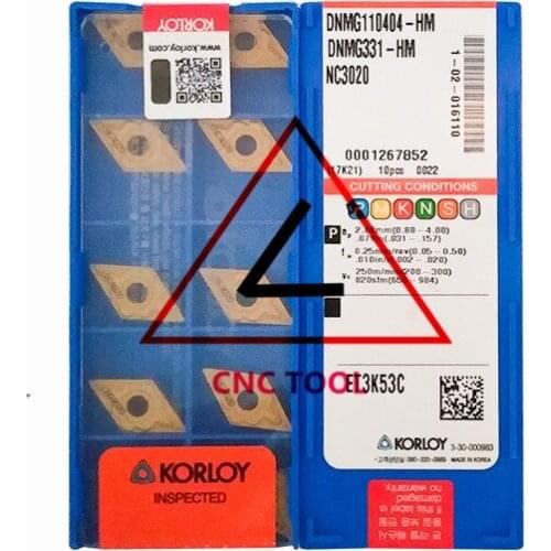 DNMG110404-HM NC3020 10pcs Original Korea KORLOY Cutting Tool