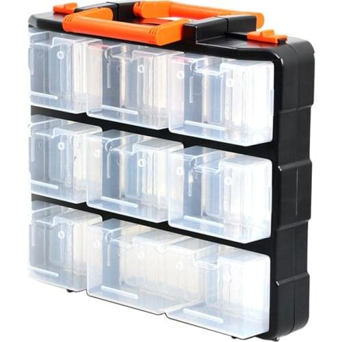 Double-sided Plastic Parts Box Building Block Screw Storage Box Fishing Lures Box Portable combination organize Tool Box