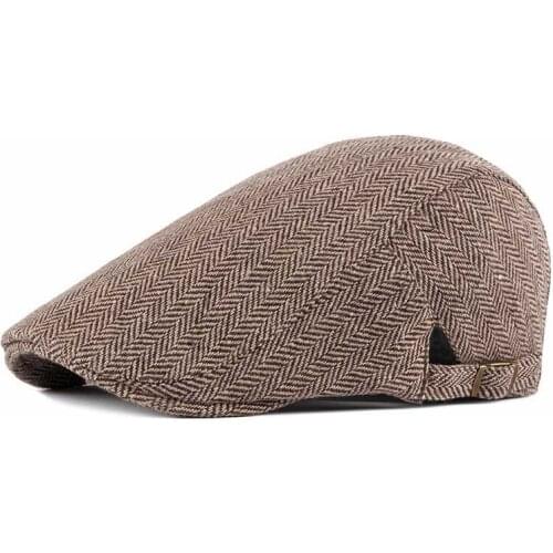 Fibonacci Winter Hats For Men Berets Fashion Newsboy Cap Dad Hats High Quality Tweed Flat Cap Casquette Gorras Cabbie Ivy Cap