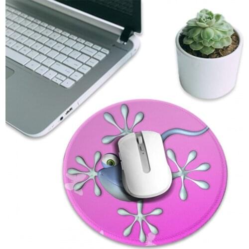 Cute Cartoon Silicone Mouse Pad Table Mat Circular Mouse Pad Creative Personality Mouse Pad 3D Art Bulldog Whale gecko Pattern