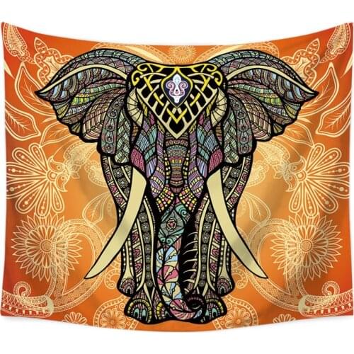 PLstar Cosmos Watercolor Elephants Tapestry 3D Printing Tapestrying Rectangular Home Decor Wall Hanging New style-11