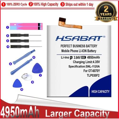 HSABAT 0 Cycle 4950mAh Battery for TCL Alcatel One Touch Idol 4S OT-6070 OT-6070K OT-6070O OT-6070Y For BlackBerry DTEK60