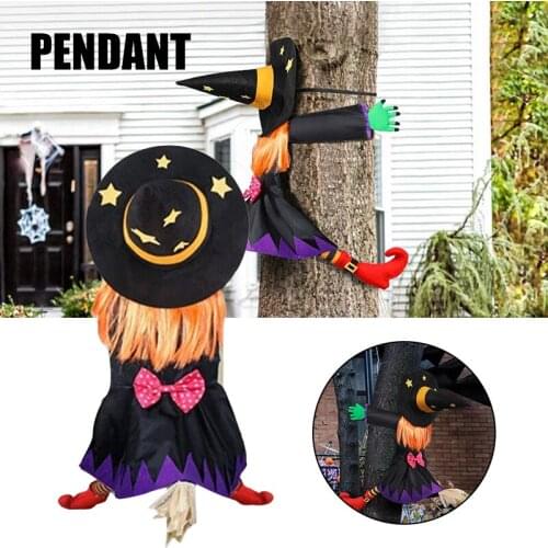 Crashing Witch Hanging Ornament Classical Halloween Party Decoration Props for Home Garden Courtyard XR-Hot