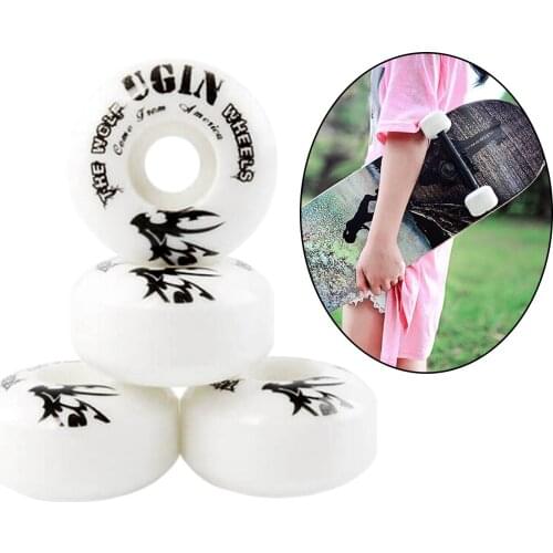 4pcs 95A Hardness PU Wheels for Skateboard, Street Skateboards Longboard Wheels Roller for Street, Park Rough Ground