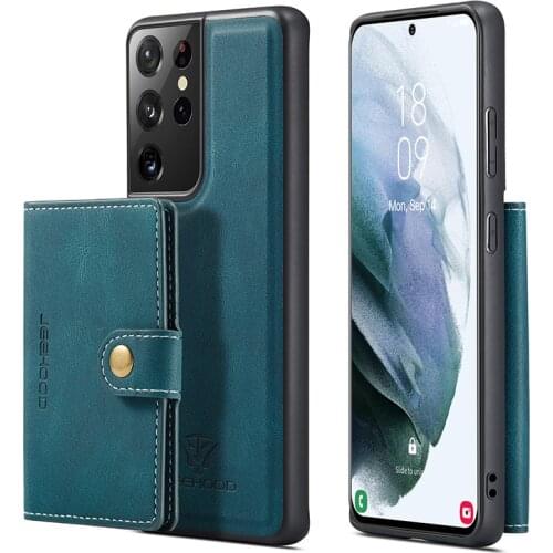 For Samsung Galaxy S20 FE S21 Ultra Plus 5G Case Leather Sheets Magnetic Card Phone Cover Wallet Stand Magnet Car Holder Bag