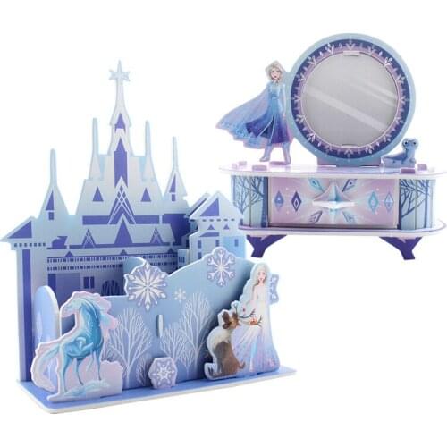 Ice and snow Wonderland palace tabletop display 3D Jigsaw Puzzle Childrens early education jigsaw puzzle girls birthday gift