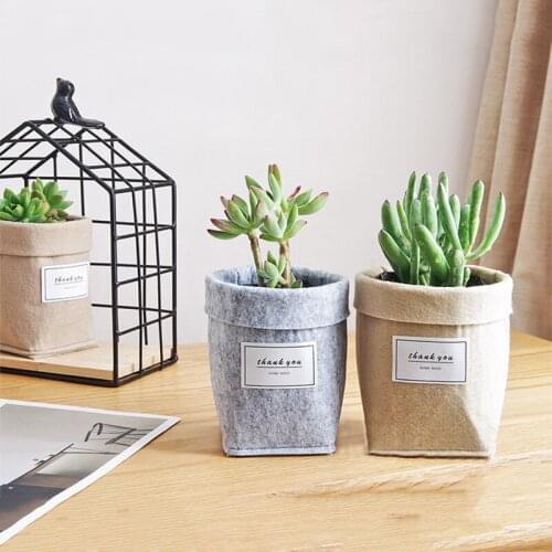 Plants Grow Bag Home Decorations Cloth Desktop Flower Basket Fleshy Pot Thicken Garden Pot Garden Supplies