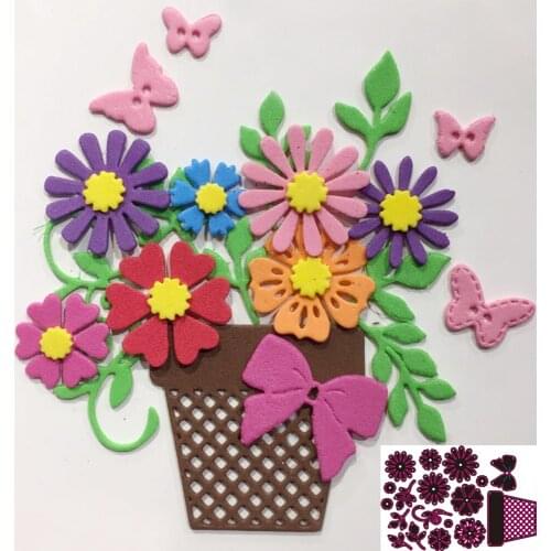 Flowers Metal Cutting Dies For DIY Scrapbooking Decor Embossing Greeting Card making Craft stencil New clear stamps nouveau