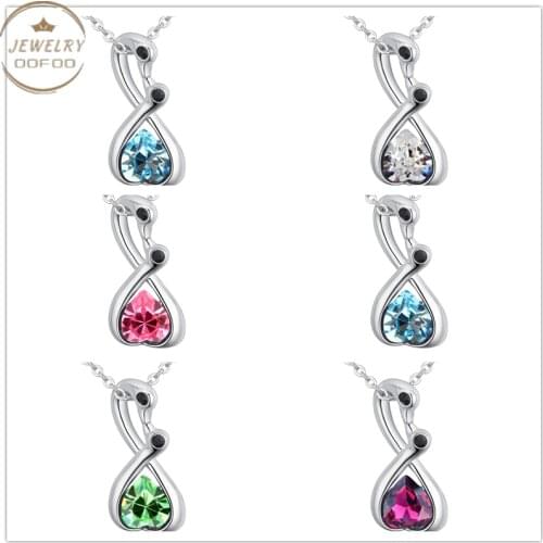 Fashion Accessories Creative Love Swan Crystal Necklace Women Exquisite Alloy Boutique Pendant 2021 Wedding Popular Jewelry