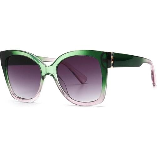 Trendy Colored Cat Eyes Sunglasses European Hot Sale Women Luxury Brand Gradient Shades Sun Glasses Street Beat Shopping UV400