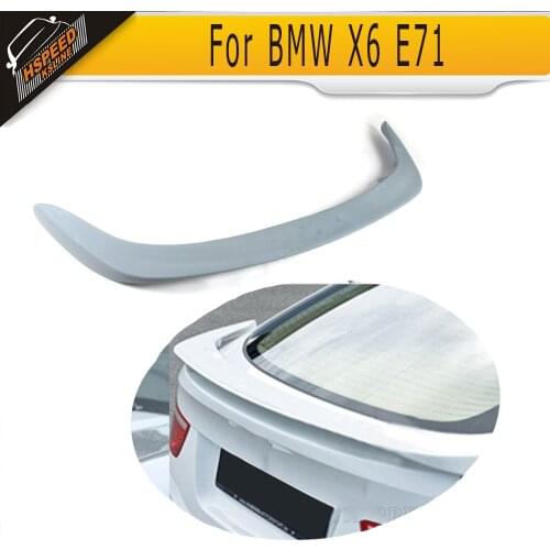 PU Unpainted rear trunk Boot Lip Spoiler For BMW X6 E71 2008-2013