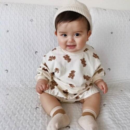 MILANCEL 2021 Autumn New Baby Clothing Set Bear Hoodies and Bloomer Toddler Girls Suit Casual Boys Hoodie Set