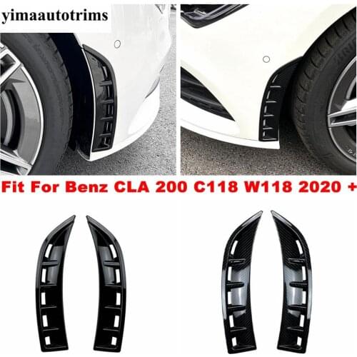 Front Bumper Air Inlet Vent Anti-blocking Protective ABS Cover Kit Trim Exterior For Mercedes-Benz CLA 200 C118 W118 2020 2021