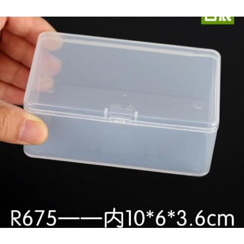 30pcs inside 10*6*3.6cm Transparent storage box plastic box white tool box screw box hardware parts box thickened with cover