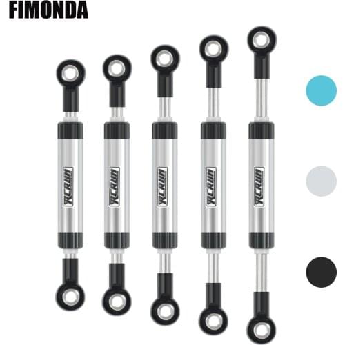 RCRUN Alloy Adjustable Steering Servo Link Rod Panhard Bar 70-96mm for 1/10 RC Crawler Axial SCX10 Traxxas TRX4 D90 Redcat GEN8