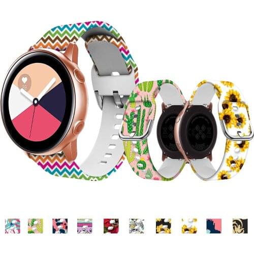 Soft Silicone Wrist Band 20mm for Samsung Galaxy Watch 42/46mm/Gear S2 S3 Replacement watch 22mm for Active/ Active2 40mm 44mm