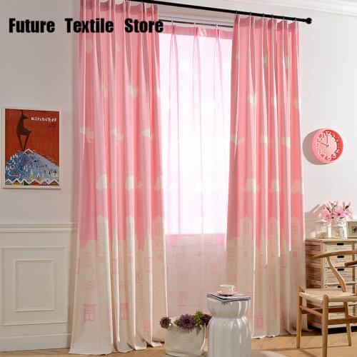 [Childlike Innocence] Modern Minimalist Cotton Printed Jacquard Window Curtains for Living Room Bedroom Study Curtains