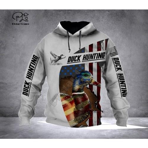Flag duck hunting hoodies 3D printed Love Horse Sweatshirt Hoodie Harajuku Autumn Streetwear women foe men Casual Tracksuit