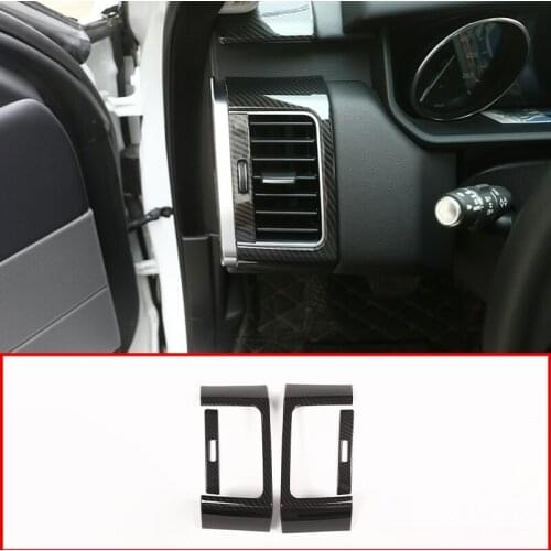 Carbon Fiber For Landrover Range Rover Sport RR Sport 2014-2018 ABS Plastic Side AC Vent Frame Cover Trim Interior Accessories