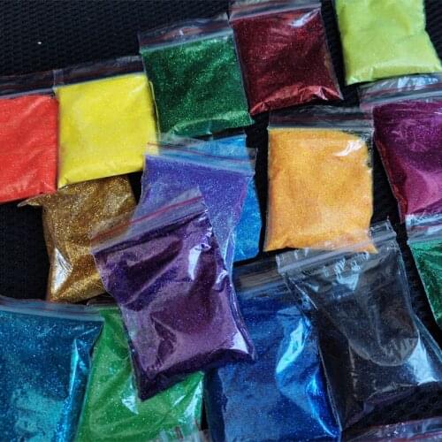 Ultra-fine Nail Art Glitters 10g/bag 20 Colors Sandy Powder Pigment For Manicure Black Dust Squins Glitter Nail Decorations FXF2