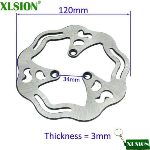 XLSION 120mm Brake Disc 120x26x3mm For 2 Stroke 33cc 43cc 49cc Gas / Electric Scooter Pocket Bike Motorcycle