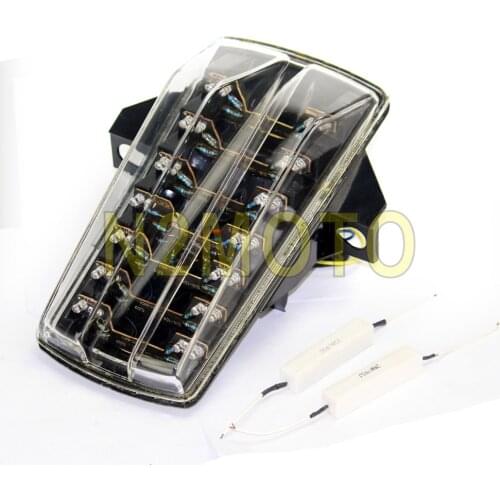 Clear Motorcycles Taillights Tail Brake Light for SUZUKI SV 650 SV1000 Amber Turn Signal Indicator Lamp 2003-2008