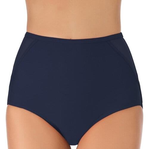 Womens High Waist Swim Trunks Female Swimwear Bottom Classic Sports Pants Bikini Bottom Swimwear Briefs Swim Short S M L XL XXL