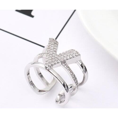 Real Austrian Crystals Brand AAA Zirconia Micro Inlays Fashion Ring for women New Sale Hot Round Se-139186