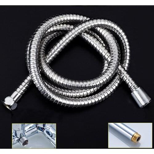 1Pc 1.5m Stainless Steel Silver Chrome Soft Spray Tube Shower Head Hose Water Pipe Plumbing Hoses Bathroom Accessories