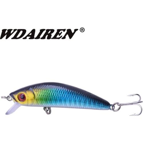 1Pcs Fishing Lure 7cm 8g Minnow Laser Hard Floating Artificial Bait 3D Eyes Winter Fishing Wobblers Crankbait Minnows WD-202