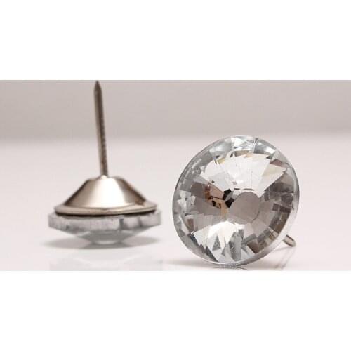1000pcs/lot) 20mm Wall Garment Sewing DIY Crystal Upholstery Nails Studs Pins Buttons