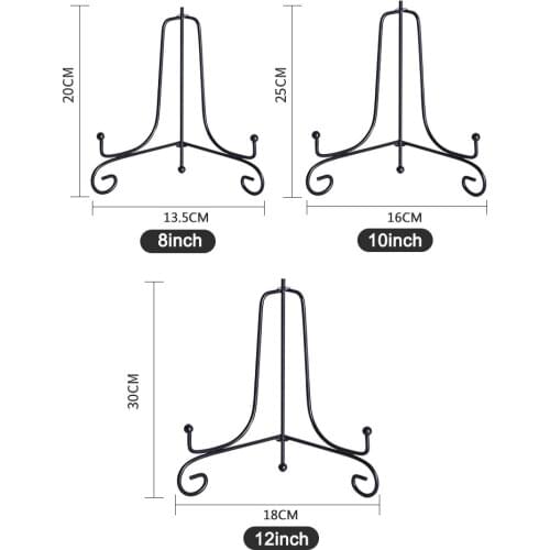 4/6/7/8/10/12Inch Iron Bracket Display Stand for Bowl Plate Art Photo Picture Frame HY99