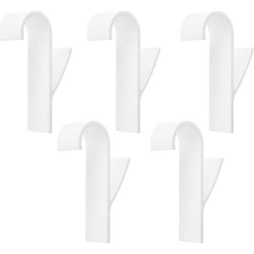 5pcs Hanger HookFor Heated Towel Radiator Rail White Transparent Clothes Hanger Bath Hook Holder Scarf Hanger