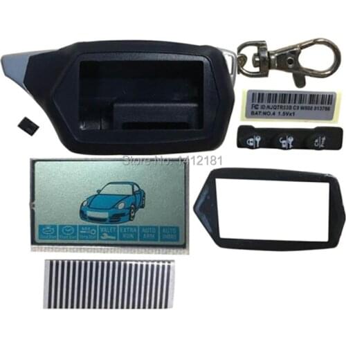 Russian C9 Case Keychain Key Body + C9 LCD display flexible cable for starline C9 two way LCD remote control Car alarm system