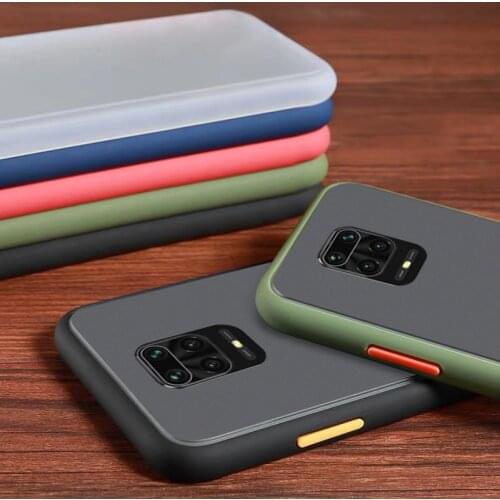 For Xiaomi Redmi Note 9S Case Luxury Contrast Color Frame Matte Bumper Phone Case for Redmi Note 9 Pro Max Silicone Back Cover