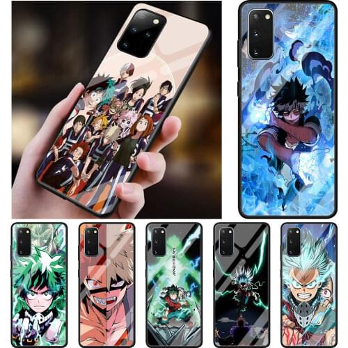 My Hero Academia Case for Samsung S20 S21 Ultra 5G Phone Cover S8 S9 S10 Plus S10e S20 FE TPU Tempered Glass Couqe Caso Capa