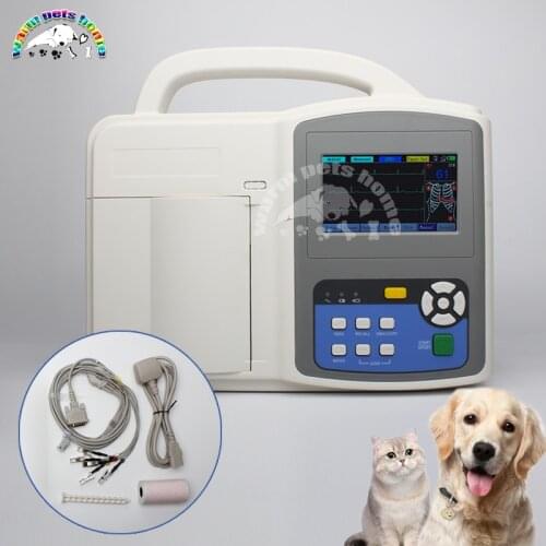 Animal Dog Cat Digital 3-channel ECG machine portable medical ECG Veterinary Equipment