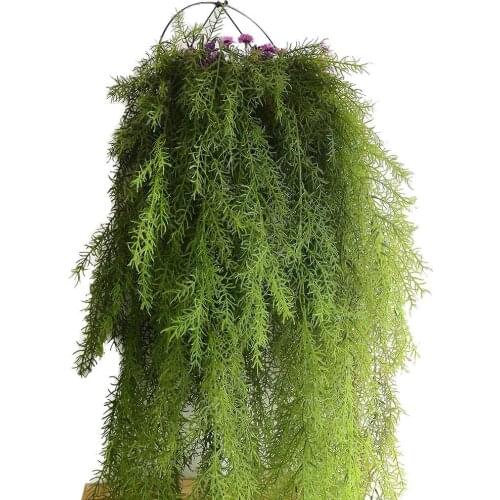 Artificial Plant Fake Vine Green Leaves Home Wedding Decoration Plastic Festive Supplies DIY Garland Wall Hanging Cheap Hot Sale