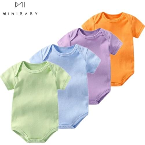 Summer many colours unisex baby clothes 100% cotton new born baby clothes newborn - 2 years infant clothing One piece bodysuit