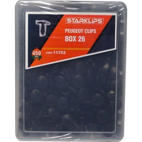 Clip Set 450 Piece 6966 40 6999 R1 Peugeot Box 26 + Car fastener for-Push Pin-Trim rivet