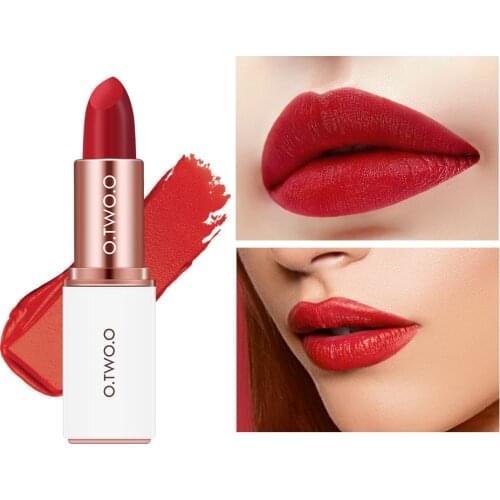 Hot Selling O.TWO.O Velvet Fog Surface Lipstick Matte Material Not Makeup Removing Lip Gloss Cosmetic Gift for Women 9988