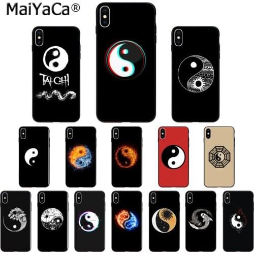 MaiYaCa Eight Diagrams Taiji Yin Yang TPU Soft Phone Case for iPhone X XS MAX 6 6S 7 7plus 8 8Plus 5 5S XR 11 11pro max