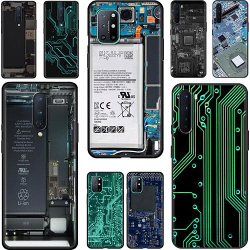 Computer Motherboard Board Cell Phone Case For OnePlus 8t 8 Nord N10 5G 7 N100 7t 9 Pro 9R Z Mobile Phones TPU Cover Shell Coque